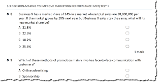 Aqa A Level Business Year 1 As Mcq Test Bank Business Tutor2u