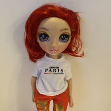 Rainbow High Ruby Anderson Fashion Doll- Rainbow Paris Shirt RARE