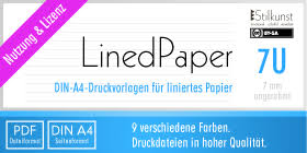 Lineaturen fur den schulgebrauch lvr johannes kepler schule : Druckvorlage Din A4 Liniertes Papier 7 Mm Stilkunst De