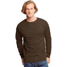 10% coupon applied at checkout. Hanes 5586 Tagless Long Sleeve T Shirt Size Medium Dark Chocolate Brown Walmart Com Walmart Com