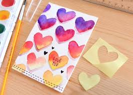 Handmade cards are easy and fun. Easy Diy Valentine S Day Cards Using Watercolors Office Supplies