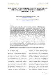 Bahasa formal adalah kumpulan kalimat. Pdf The Effect Of Using Full English As Language Of Instruction In Improving Children S Speaking Skill