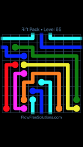 Flow Free Warps Rift Pack Level 65 Puzzle Solution And Answer Flow Free Solutions