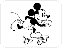 Hats off to the mouse with most. Classic Mickey Mouse Coloring Pages Disneyclips Com