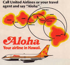 Bilbao Song Detail From Aloha Airlines Ad 1977 Hawaiian Words And Meanings Vintage Airline Posters Illustrated Words
