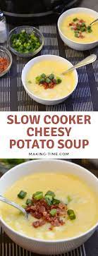 Slow Cooker Cheesy Potato Soup Recipe Potato Soup Crock Pot Easy Easy Soup Recipes Easy Crockpot Soup