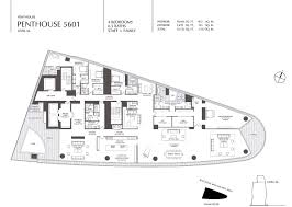 Aston Martin Condo Miami Penthouse 5601 12 133 Sf 1127 M2 Floor Plans Architect Drawing Floor Plan Design