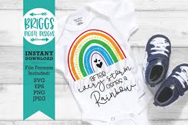 Download Rainbow Baby Pregnancy Announcement Svg Miscarriage Svg 1194214 Cut Files Design Bundles