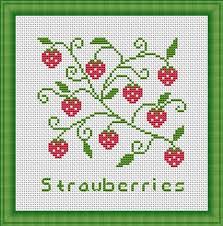 Pattern created from public domain image. Strawberries Counted Cross Stitch Pattern In Pdf For Instant Etsy Cross Stitch Cross Stitch Patterns Cross Stitch Embroidery