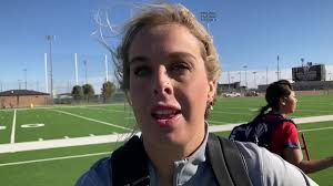 Plainview girls soccer coach Scarlett Graham speaks after the game against  Randall