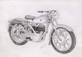 Bleistift Bleistiftzeichnung Motorrad Motorradzeichnung Beutel Motor Beutel Bleistiftzeichnung Zeichnung Auto Zeichnen