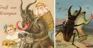 The first christmas card was commercially produced by sir henry cole in. 57 Victorian Christmas Cards That Are As Creepy As Those Times Themselves Bored Panda