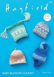 Knit 2 sweaters for baby using hayfield baby blossom chunky yarn and following this. Hayfield Baby Blossom Chunky Hats Knitting Pattern 4865