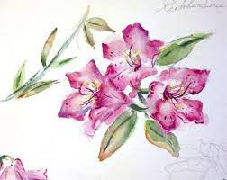 Azalea Watercolor Flower Tat Flower Art Flower Tattoos