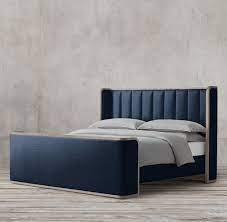 Aston fabric bed with footboard and posts. Aston Fabric Bed With Footboard Fabric Bed Bed Furniture