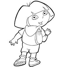Dora And Her Backpack In Dora The Explorer Coloring Page Netart In 2020 Dora The Explorer Coloring Pages Dora Coloring