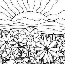 A mini garden time allotment: Flower Garden Coloring Pages For Kids Drawing With Crayons