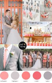 Peach Coral And Grey Wedding Palette Wedding Themes Summer Wedding Colors Wedding Palette