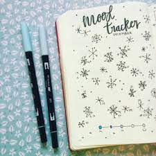 Snowflake Mood Tracker Bullet Journal Mood Tracker Ideas Bullet Journal Mood Bullet Journal Paper