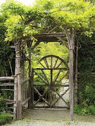 Something To Create With All The Cedar We Are Chopping Down Around Here Cottage Garden Garden Gates Garden Arbor