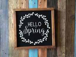 Spring Wood Sign Hello Spring Wreath Wood Sign Spring Decor Spring Decor Diy Spring Decor Spring Diy