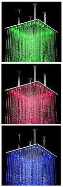277 49 Contemporary Rain Shower Brushed Feature For Led Rainfall Shower Head Dream Shower Dream Bathrooms Shower Lighting