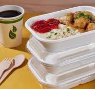PLA-Lined 22 oz Oval Fibre Tray, Compostable Bagasse - Eco ...