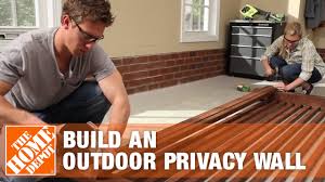 Once completed it is a nice feeling of. How To Build An Outdoor Privacy Wall The Home Depot Youtube