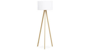 Elle ne doit néanmoins jamais excéder celle du pied. Modena Lampadaire Trepied Abat Jour Blanc Pied Chene