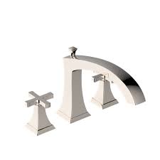 The right faucet handles can be difficult to find because there are many different designs and few universal replacements. Leyden Deck Mount Bathtub Faucet Trim With Cross Handle Luxury Bathrooms Crosswater London Crosswater Bathrooms