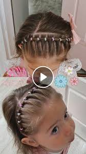 This is a toddler hairstyle that's a bit more intricate but full of fun! Cute Hairstyle For Girls Video Gifs Cute Toddler Hairstyles Baby Girl Hairstyles Cute Hairstyles