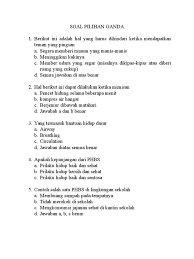 20201001 melanjutkan contoh soal penjas kelas xii semester 1 beserta jawabannya pilihan ganda bagian pertama soal nomor 1 15 bagian ke 2 berisikan materi tentang atletik dan bela diri seperti. Soal Post Test