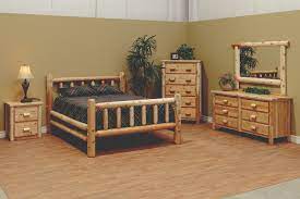 Gorgeous cedar bedroom furniture sets graphics luxury cedar. White Cedar Log 4 Piece Bedroom Set The Amish Furniture Company