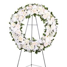 The most luxurious online flowers. Peaceful Eternal Wreath Flower Delivery Bloomfield Ny Bloomer Floral Gifts