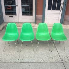 4 Vintage 1960 S Herman Miller Eames Kelly Green Side Shell Chairs Shell Chair Chair Vintage Eames