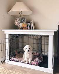 The Final Product Diy Dog Crate Diy Dog Kennel Dog Crate Furniture