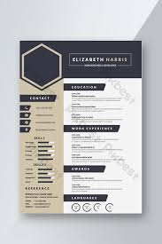 Navy Blue Creative Resume Cv Template Design For Interview Word Doc Free Download Pikbest