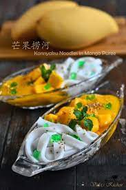 violet s kitchen 紫羅蘭的爱心厨房 芒果捞河konnyaku noodles in mango puree mango puree asian recipes recipes