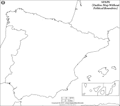 Road map of spain with cities and airports. Blank Map Of Spain Spain Outline Map