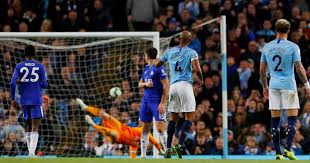 Kelechi iheanacho strides up and slams the ball high to steffen's left! Watch Vincent Kompany S 25 Yard Screamer Puts Manchester City On Brink Of Premier League Title