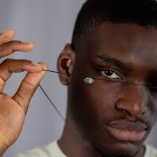 Evil Eye Necklace Men Silver Black Diamond