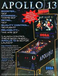 Apollo 13 Pinball Flyer Original 1995 Nos Game Art Sega Tom Etsy Pinball Pinball Machine Pinball Art