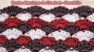 Cordón de 2 colores tejido a crochet. Punto Abanicos De Colores De Crochet Ganchillo Paso A Paso Tutoriales Patronarte