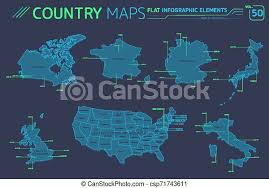The world map acts as a representation of our planet earth, but from a flattened perspective. Group Of Seven G7 United Kingdom Germany Italy Canada United States Of America France And Japan Vector Maps Flat Canstock
