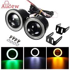 Auxbeam led fog light boast for their high quality and great performance. 2x Universal 2 5 Inch Projector Cob Led Car Fog Light Halo Angel Eyes Rings Drlwhite Green Amber 12v Road Fog Lampm Fog Lights Fo Eye Ring Angel Eyes Projector
