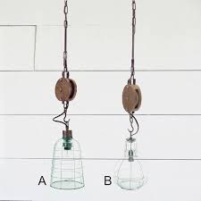 Bring you back to the 19th and early 20th cent ury. Caged Pulley Pendant Light Fixtures Antique Farmhouse