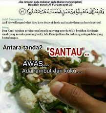 Karena dengan cara ini cukup mudah untuk mengelabui target bahwa makanan yang kita berikan sebenarnya mengandung sihir dan santet tanpa di sadari oleh si target. Sebelum Makan Sebarang Pemberian Daripada Orang Baca Doa Ini Dahulu Moga Terpelihara Olehnya Islam Itu Indah