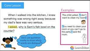 Check spelling or type a new query. Use Quotation Marks To Show Dialogue Learnzillion