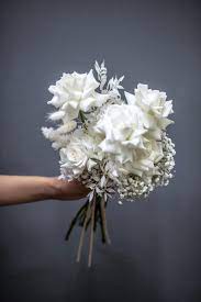Fresh Preserved Mixed Flower Foliage Bouquet In 2021 Flower Bouquet Wedding Modern Wedding Bouquets Bridesmaid Bouquet White