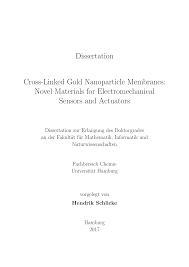 Cross-Linked Gold Nanoparticle Membranes: Novel Materials for  Electromechanical Sensors and Actuators
